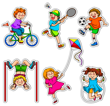 Children moving in Various Ways