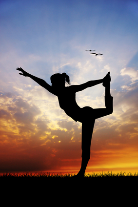 Yoga Posture at Sunset